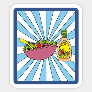 Retro Salad Dressing Sticker